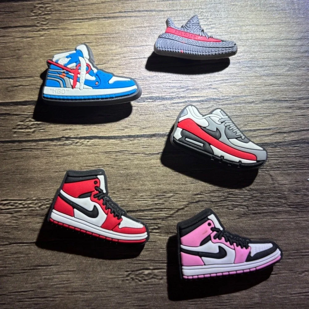 Jibbitz 5pc Sneaker Shoe Charms for Clogs Style AJ1 Air Max High Top Sneakerhead